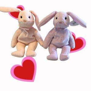 Adorable Plush Bunny Pair - Pink and Purple